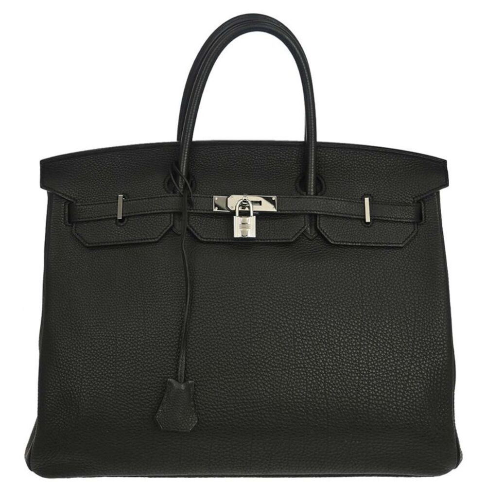 Hermes Birkin Black Togo With Palladium Hardware Black Calfskin Handbag
